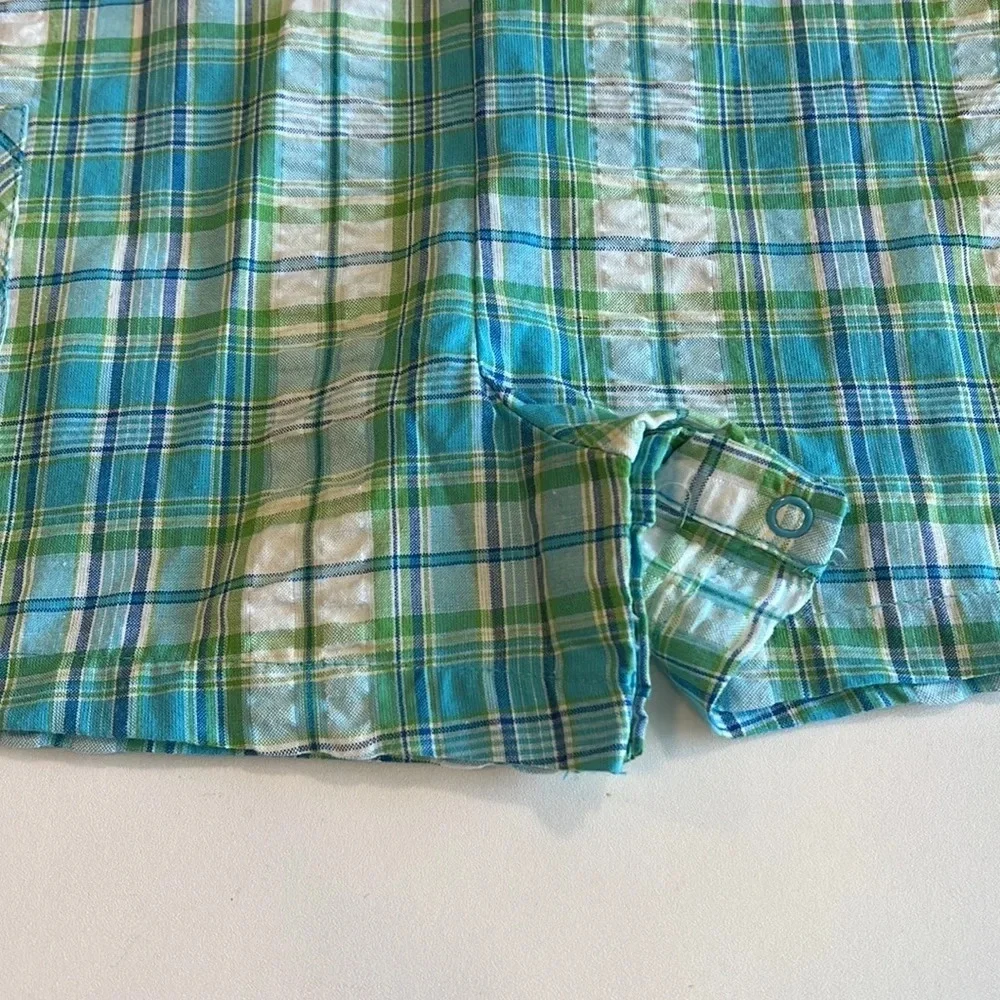 Baby UR it - 18 month, plaid‎ romper/tshirt, plaid/seersucker